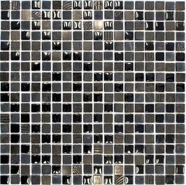 Mosaico Marmo Vetro 15mm Graffiti Mix Carbone