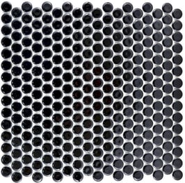 Mosaico Bottone NERO LUC