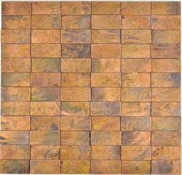 Mosaico Muretto 3D in Metallo Rame