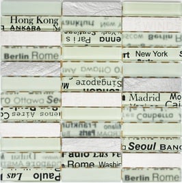 Mosaico Marmo Vetro 23/98mm City White