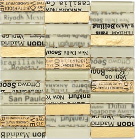 Mosaico Marmo Vetro 23/98mm City Gold