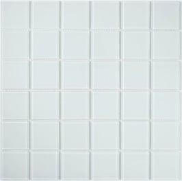 Mosaico 48mm BIANCO Vetro Trasparente lucido