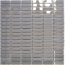 Mosaico 15/48mm in Metallo Acciaio lucido