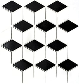 Mosaico Rombo SCACCHI BIANCO LUC