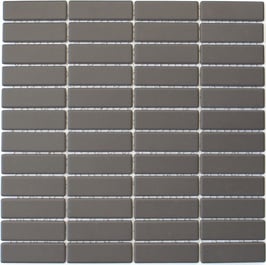 Mosaico Antiscivolo Ruvido MARRONE MATTONCINO non smaltato