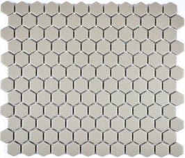 Mosaico 23/26mm ANTISCIVOLO Esagoni GRIGIO CHIARO opaco