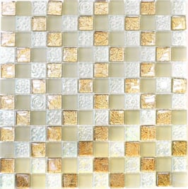 Mosaico Foglia 23mm Oro&Glass
