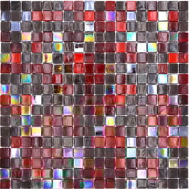 Mosaico 15mm IRIDISCENTE MIX SCARLETT
