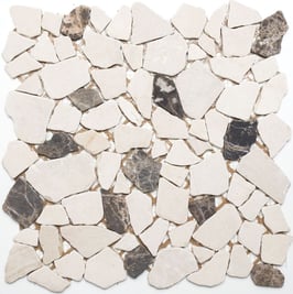 Mosaico Palladiana Marmo Mix Castagno Crema