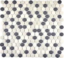 Mosaico ANTISCIVOLO Bottone SALE PEPE MIX opaco