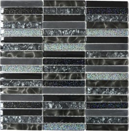 Mosaico Glitter Nero Brick