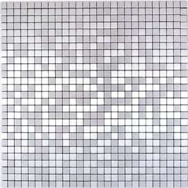 Mosaico 10mm Adesivo in Metallo Acciaio satinato