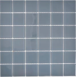 Mosaico 48mm GRIGIO Vetro Trasparente lucido