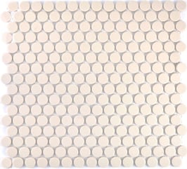 Mosaico 19mm ANTISCIVOLO Bottone BEIGE opaco