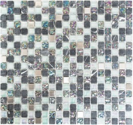 Mosaico Marmo Vetro 15mm Crystal Mix Grigio