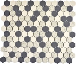 Mosaico 23/26mm ANTISCIVOLO Esagoni SALE PEPE  MIX opaco