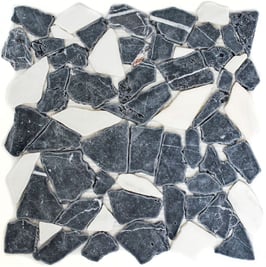 Mosaico Palladiana Marmo Mix Nero Marquinia Bianco