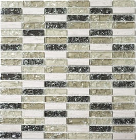 Mosaico Marmo Vetro 15/50mm Brick Broken Grigio