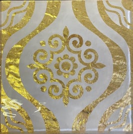 Mosaico Decoro Vetro Foglia Oro Orient Gold 30x30x1cm