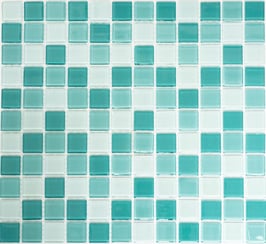 Mosaico CRYSTAL MIX ACQUAMARINA Vetro lucido