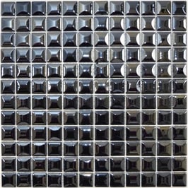 Mosaico ECO MOS 25/25 mm NERO PIRAMIDE 3D