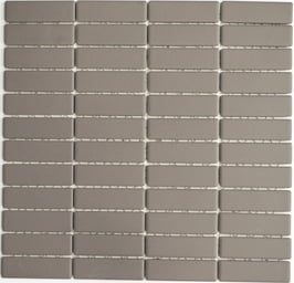 Mosaico Antiscivolo Ruvido GRIGIO MATTONCINO non smaltato