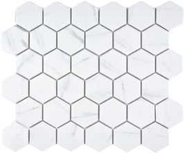 Mosaico Esagoni medi BIANCO CARRARA