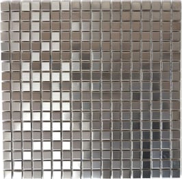 Mosaico 15mm in Metallo Acciaio satinato
