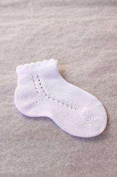 Chaussettes cérémonie bébé garçon coton blanc