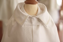 Cape de baptême Garçon coton blanc cassé Oscar