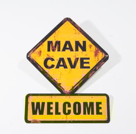 Mancave Wandbord | Metaal | Man Cave Welcome