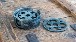 Onderzetters Metaal | rond | 6 stuks | Vintage Black