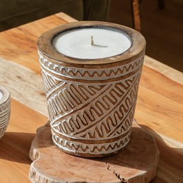 Made in Bali - XXL houten kaars - Tiga