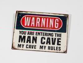 Mancave Wandbord | Metaal | My cave my rules
