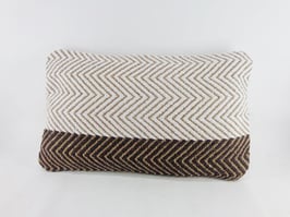 Sierkussen Gevuld | Bruin/Wit | 50x30cm