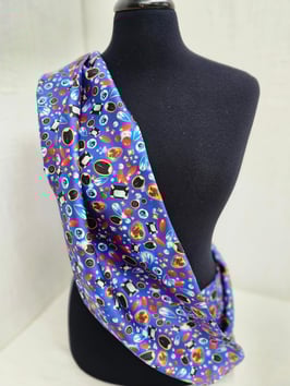 seiden-loop piedras preciosas azul