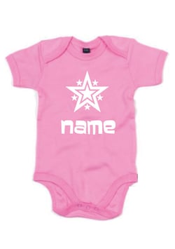 Babybody Stern mit Name