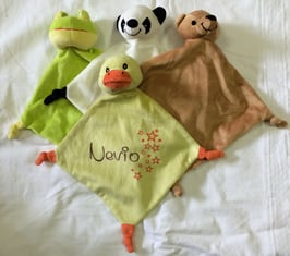 Plüsch-Schnuffeltuch KLEIN mit Namen und Sterne