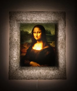 ダ・ヴィンチ「モナ・リザ」と和紙ックセット　和紙柄AWATABE