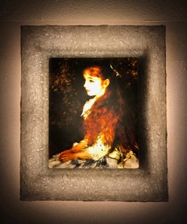 ルノワール「少女イレーヌ」と和紙ックセット　和紙柄IWAMOTO