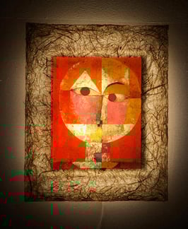 クレー「セネシオ」と和紙ックセット　和紙柄AKATANI