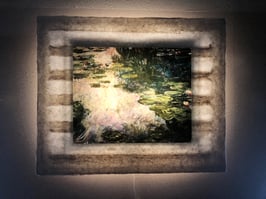 モネ「睡蓮II」と和紙ックセット　和紙柄OIZU