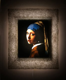 フェルメール「真珠の耳飾りの少女」と和紙ックセット　和紙柄AWATABE