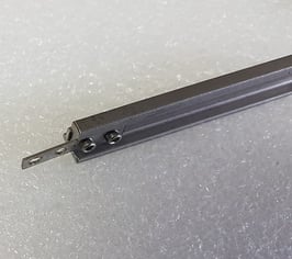 Art.-Nr. 15.505 Bohrschablone zum Edelstahlschienenverbinder trainli® 4 Loch