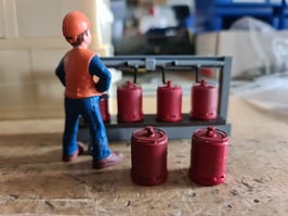 Gasflaschen zu Weichenheizung 2 Stück trainli® Attrappe 15.304