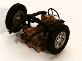 Art.-Nr. A 19.150 Vorderachse Saurer mit Lenkrad, ohne Holzpalette