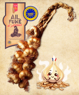 Ail fumé d'Arleux Knoblauchzopf – 10 Knollen