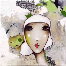 Me, my cat and I - 30 cm x 30 cm