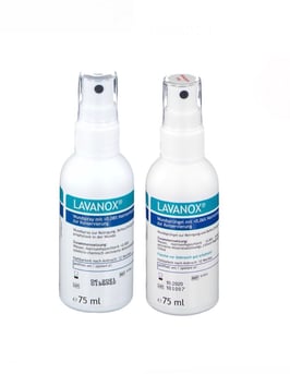 Wundpflegeset: LAVANOX® WUNDSPRÜHGEL (HYDROGEL) 75ml und LAVANOX® WUNDSPRAY 75ml