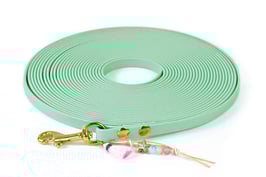 hundestrand, Biothane® Schleppleine, 10 m, Karibik grün
